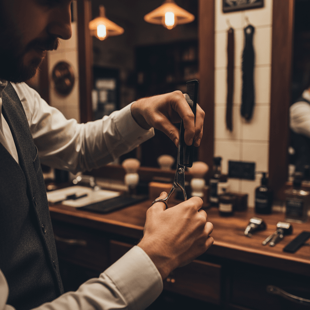 Tailor measuring a suit jacket
